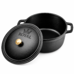 حلة حديد زهر مقاس 28 سم مدورة